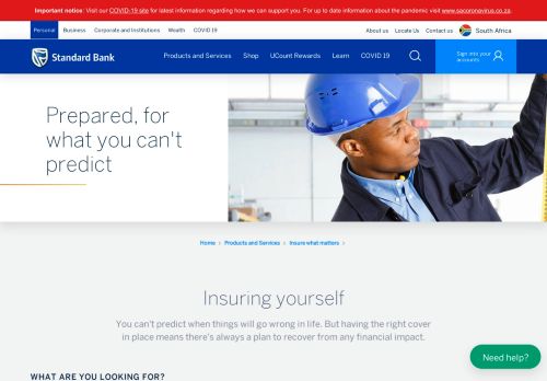 
                            8. Insure yourself, protect your lifestyle | Standard Bank