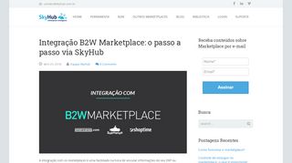 
                            13. Integração B2W Marketplace: como funciona - SkyHub