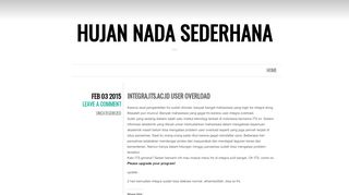 
                            13. integra.its.ac.id user overload | hujan nada sederhana