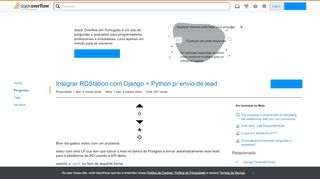
                            13. Integrar RDStation com Django + Python p/ envio de lead - Stack ...