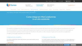 
                            12. Integrare MioCondominio in un sito web esistente - Danea