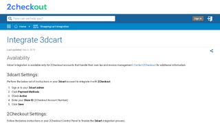 
                            10. Integrate 3dcart with 2Checkout - knowledgecenter.avangate.com