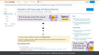 
                            1. Integrate a JSF login page with Spring Security - Stack Overflow