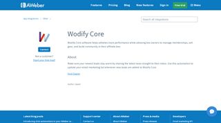 
                            11. Integrate AWeber with Wodify Core
