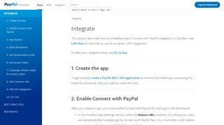 
                            1. Integrate Connect with PayPal - PayPal Developer