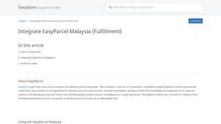 
                            9. Integrate EasyParcel Malaysia (Fulfillment) | EasyStore