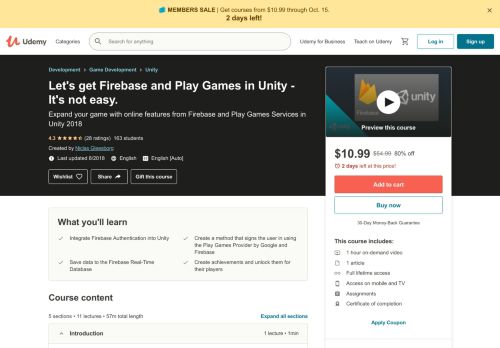 
                            13. Integrate Firebase into Unity with Play Games Services | Udemy