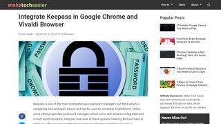 
                            9. Integrate Keepass in Google Chrome and Vivaldi Browser
