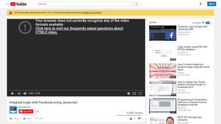 
                            4. Integrate Login with Facebook using Javascript - YouTube