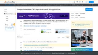 
                            11. Integrate outlook 365 sign in in android application - Stack Overflow