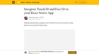 
                            9. Integrate Touch ID and Face ID to your React Native App - Medium