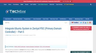 
                            8. Integrate Ubuntu System in Zentyal PDC (Primary Domain Controller ...