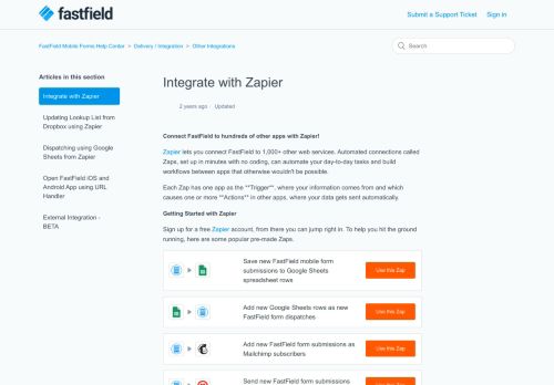 
                            4. Integrate with Zapier – FastField Mobile Forms Help Center