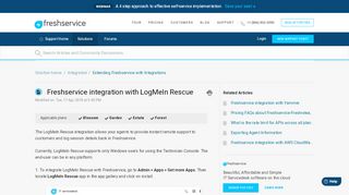 
                            12. Integrate your IT Helpdesk with LogMeIn Rescue remote support ...