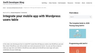 
                            12. Integrate your mobile app with Wordpress users table - Swift ...