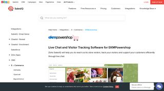 
                            11. Integrate Zoho SalesIQ with Ekmpowershop plugin