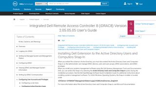 
                            1. Integrated Dell Remote Access Controller 8 (iDRAC8) Version 2.05 ...