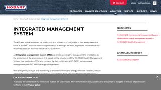 
                            3. Integrated management system | HOBART