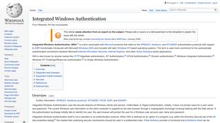 
                            6. Integrated Windows Authentication - Wikipedia