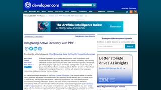 
                            13. Integrating Active Directory with PHP - Developer.com