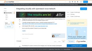 
                            7. Integrating cloudify with openstack nova-network - Stack Overflow
