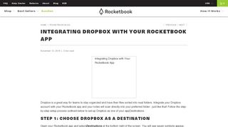 
                            1. Integrating Dropbox with Your Rocketbook App