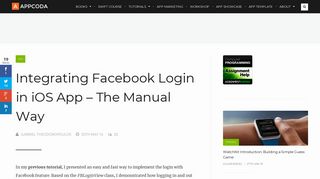 
                            7. Integrating Facebook Login in iOS Apps - The Manual Way - AppCoda