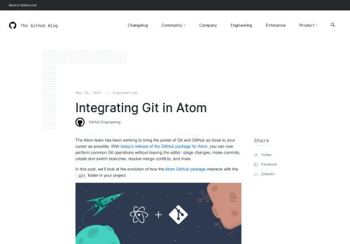 
                            8. Integrating Git in Atom | GitHub Engineering