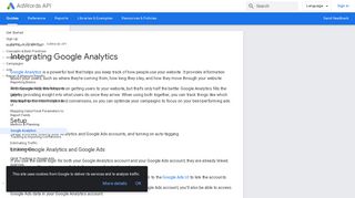 
                            6. Integrating Google Analytics | AdWords API | Google Developers