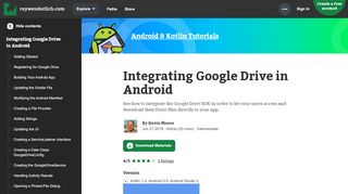 
                            9. Integrating Google Drive in Android | raywenderlich.com