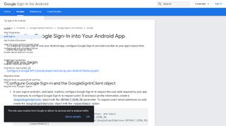 
                            12. Integrating Google Sign-In into Your Android App - Google Developers