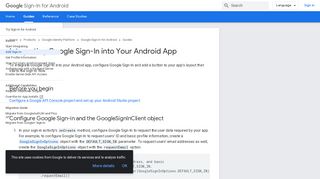 
                            3. Integrating Google Sign-In into Your Android App | Google Sign-In for ...