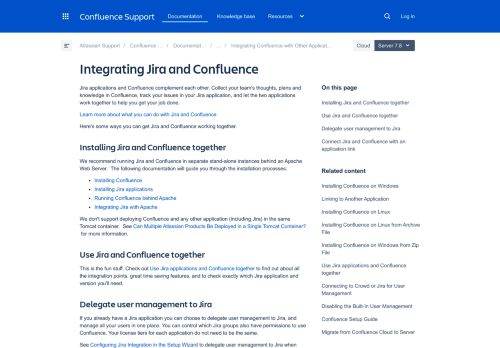 
                            7. Integrating Jira and Confluence - Atlassian Documentation