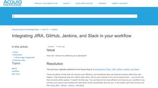
                            11. Integrating JIRA, GitHub, Jenkins, and Slack in your workflow – Acquia ...