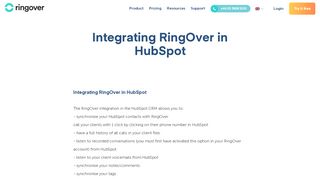 
                            9. Integrating my calls in my Hubspot CRM | RingOver Help Centre