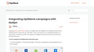 
                            13. Integrating OptiMonk campaigns with Mailjet – OptiMonk Help Center