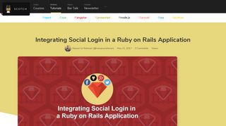 
                            13. Integrating Social Login in a Ruby on Rails Application ― Scotch.io