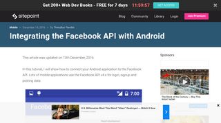 
                            6. Integrating the Facebook API with Android — SitePoint