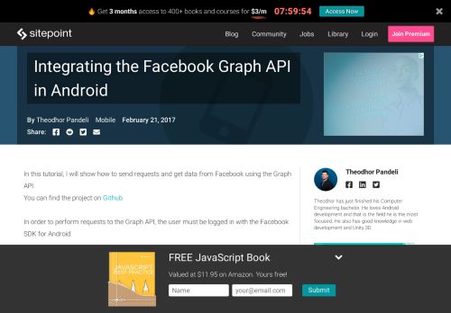 
                            6. Integrating the Facebook Graph API in Android — SitePoint