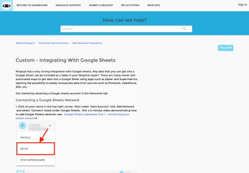 
                            11. Integrating with Google Sheets – NinjaCat Support