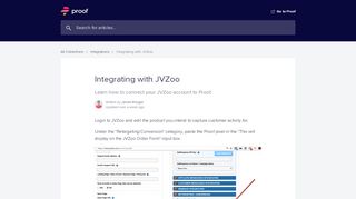 
                            11. Integrating with JVZoo | Proof Help Center