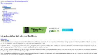 
                            8. Integrating Yahoo Mail with your BlackBerry | CrackBerry.com