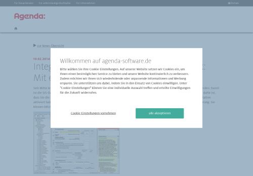 
                            9. Integration der SIS-Steuerrechts-Datenbank | agenda-software.de