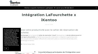 
                            6. Intégration LaFourchette x iKentoo | iKentoo