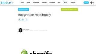
                            6. Integration mit Shopify - Bitrix24