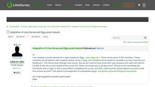 
                            11. integration of Lime Survey and Elgg social network - ...