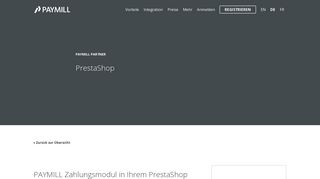 
                            10. Integration: PrestaShop - PAYMILL