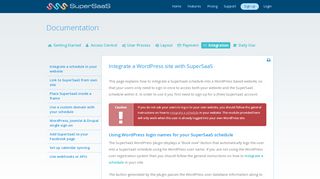 
                            13. Integration | Single sign-on for WordPress sites - SuperSaaS