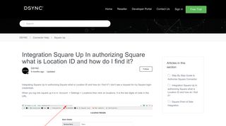 
                            12. Integration Square Up In authorizing Square what is Location ID and ...