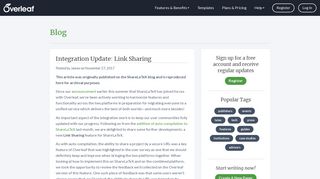 
                            5. Integration Update: Link Sharing - ShareLaTeX, Online LaTeX Editor